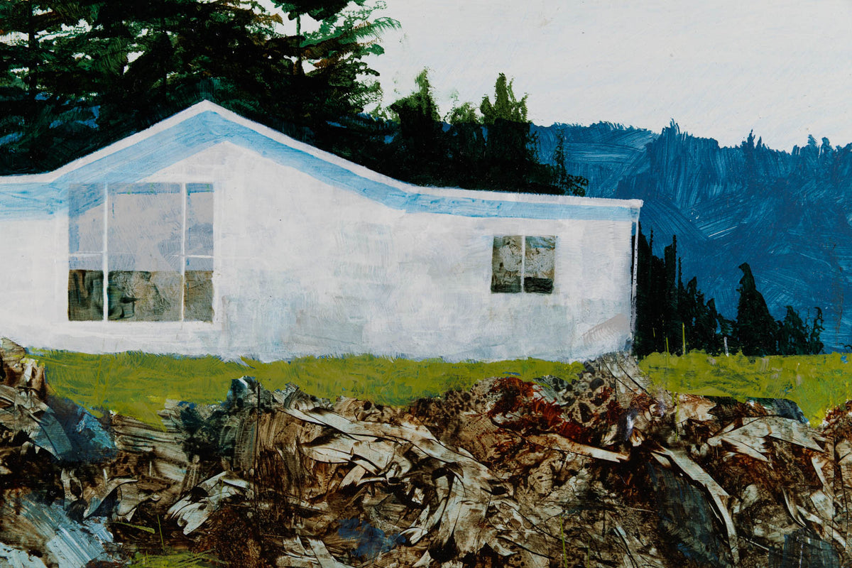 Peter Leckett, "Beach House," detail 3, acrylic on panel