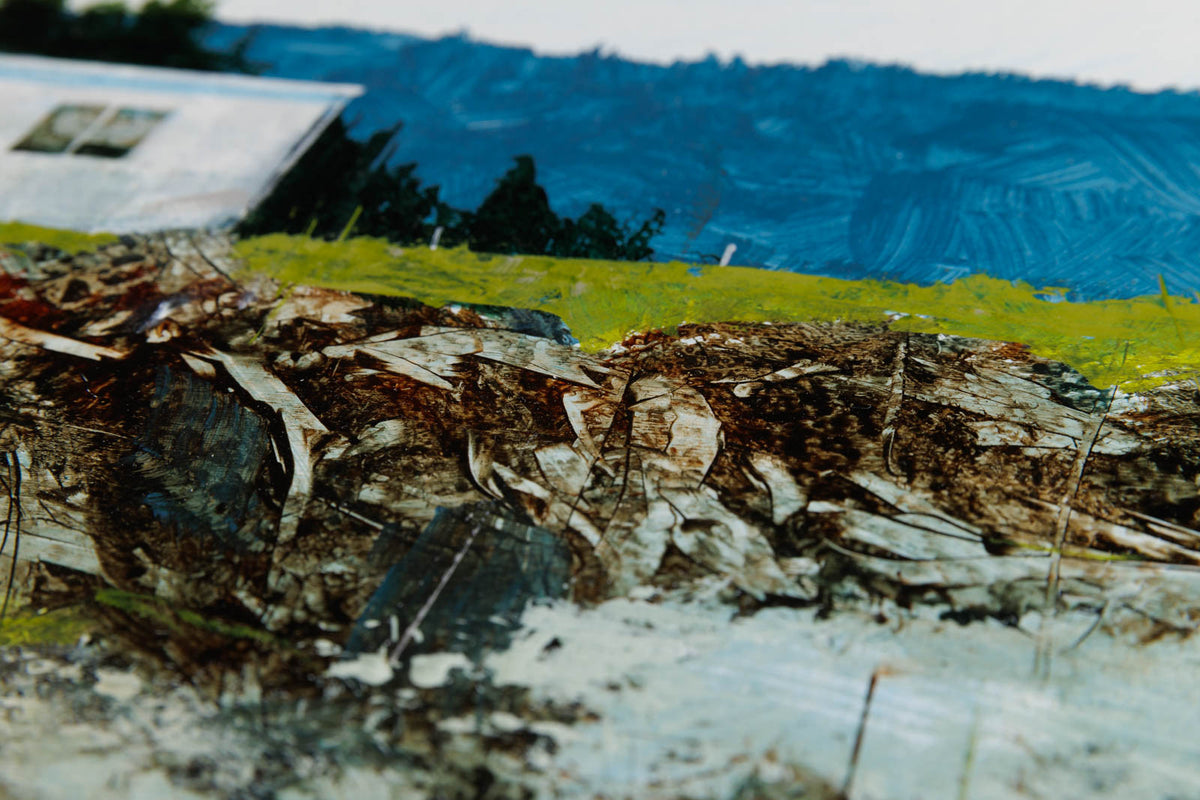 Peter Leckett, "Beach House," detail 4, acrylic on panel