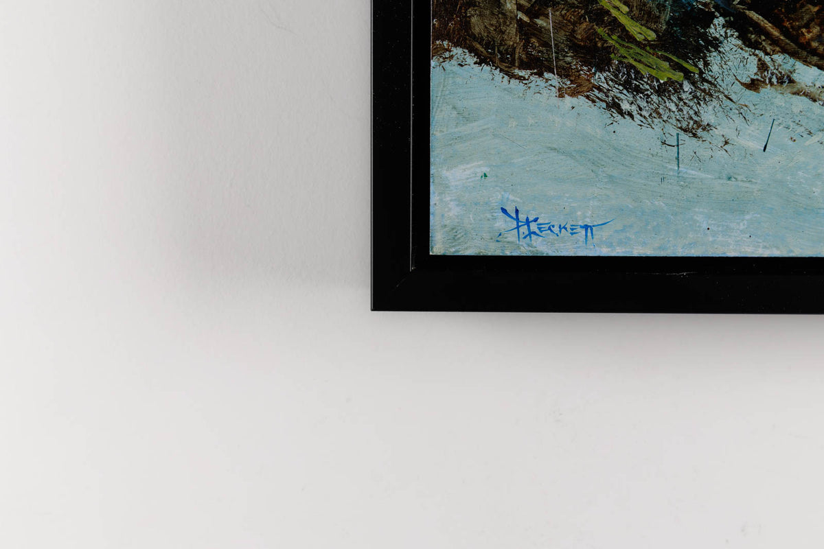 Peter Leckett, "Beach House," detail 6, acrylic on panel
