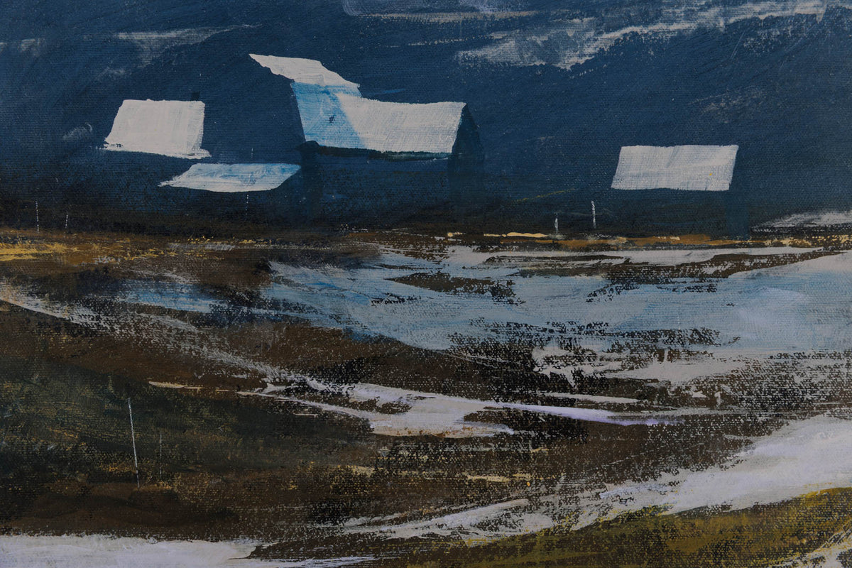 Peter Leckett, "Gully," detail 1, acrylic on canvas