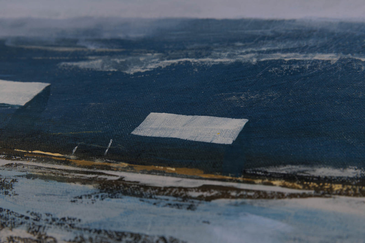 Peter Leckett, "Gully," detail 2, acrylic on canvas