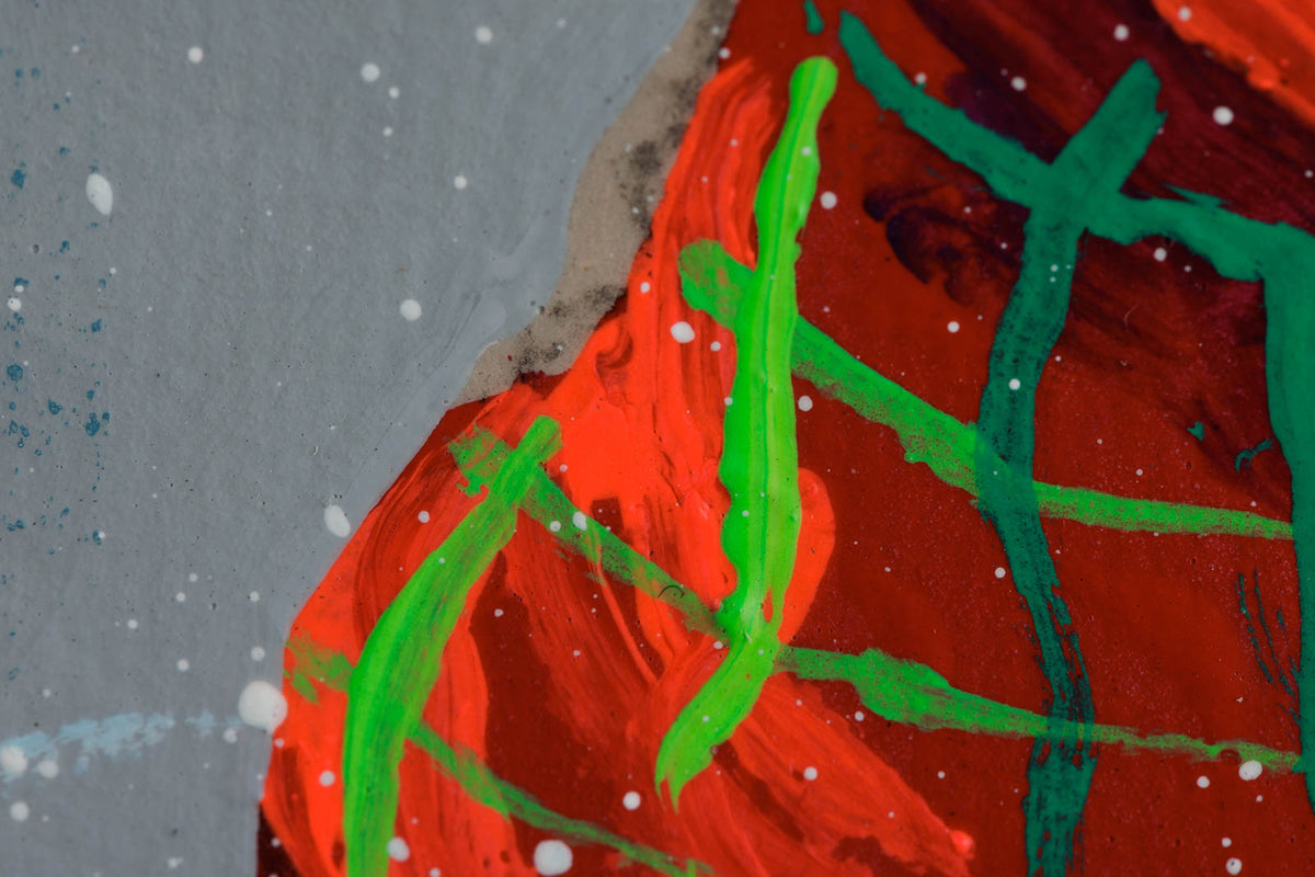 Pauline Paquin, "On Se Prepare Pour Les Olympiques," detail 6, mixed media on canvas