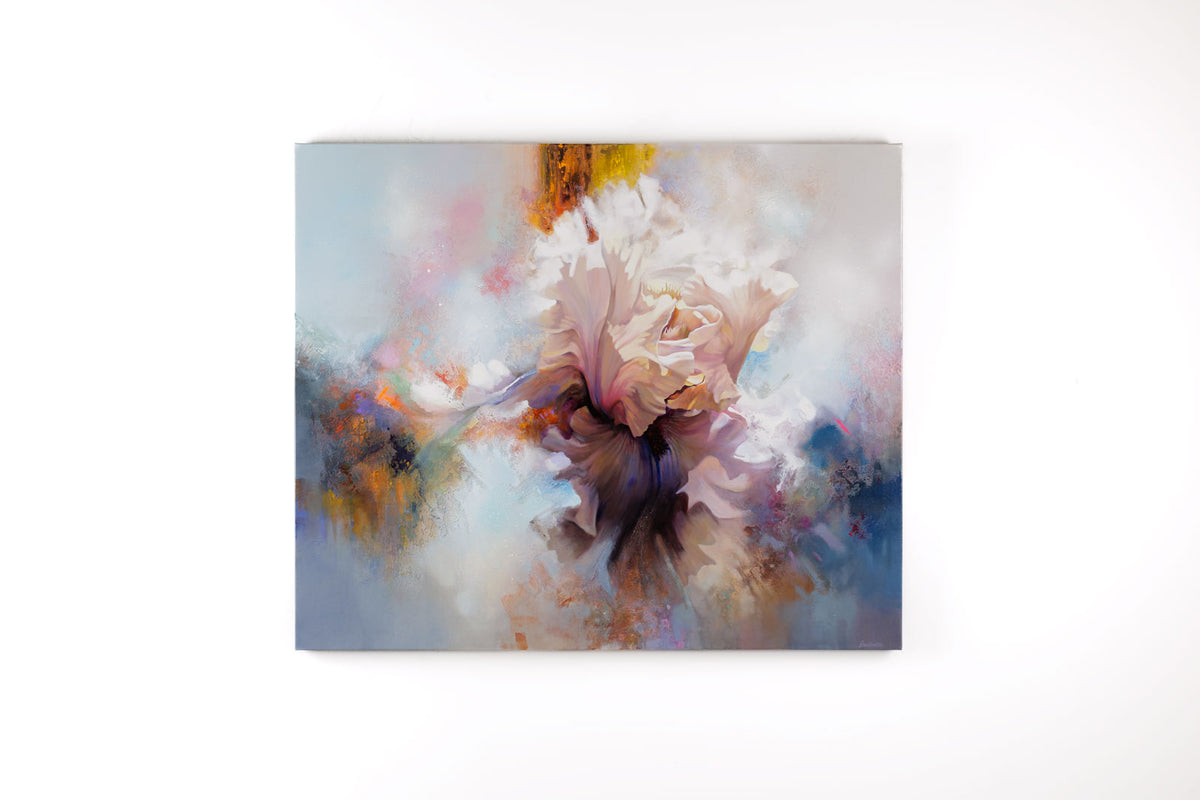 Qian Xiao, "Body Mind Spirit #55," detail view, mixed media on canvas