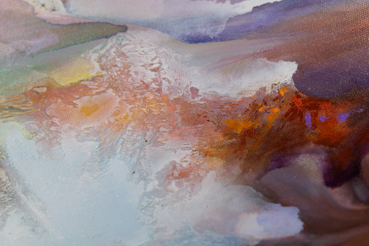Qian Xiao, "Body Mind Spirit #55," detail view, mixed media on canvas