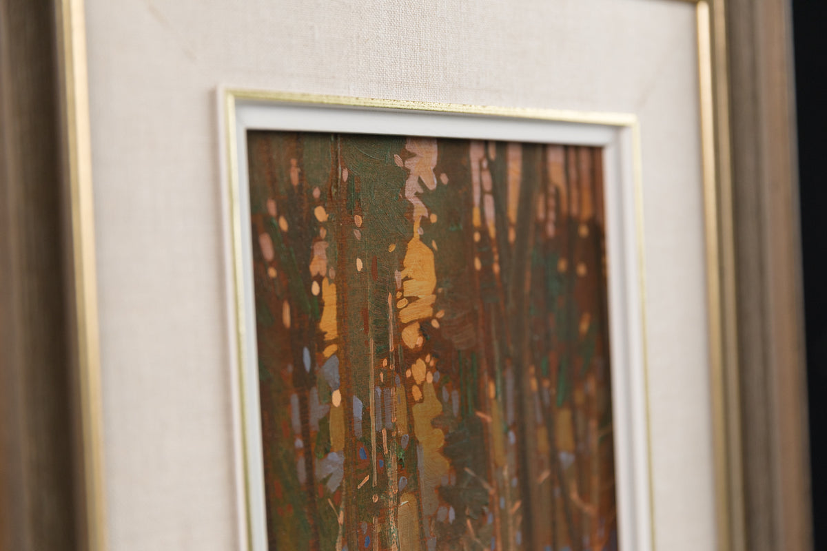 Robert Genn, "Wood Interior," detail 1, oil on panel