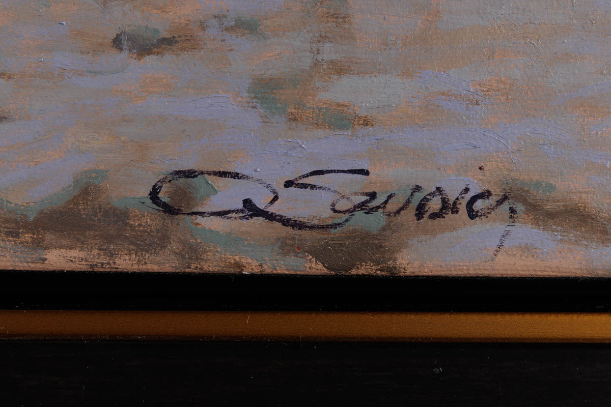 Richard Savoie, "Petite Italie, Montreal QC," detail 5, oil on canvas