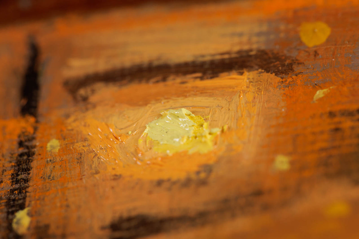 Richard Savoie, "Little Italy," detail 1, oil on canvas