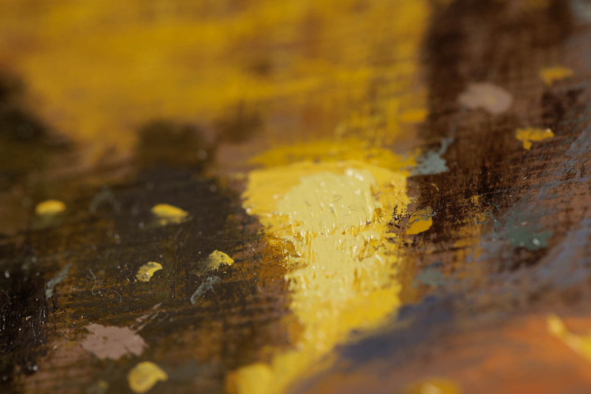 Richard Savoie, "Little Italy," detail 2, oil on canvas
