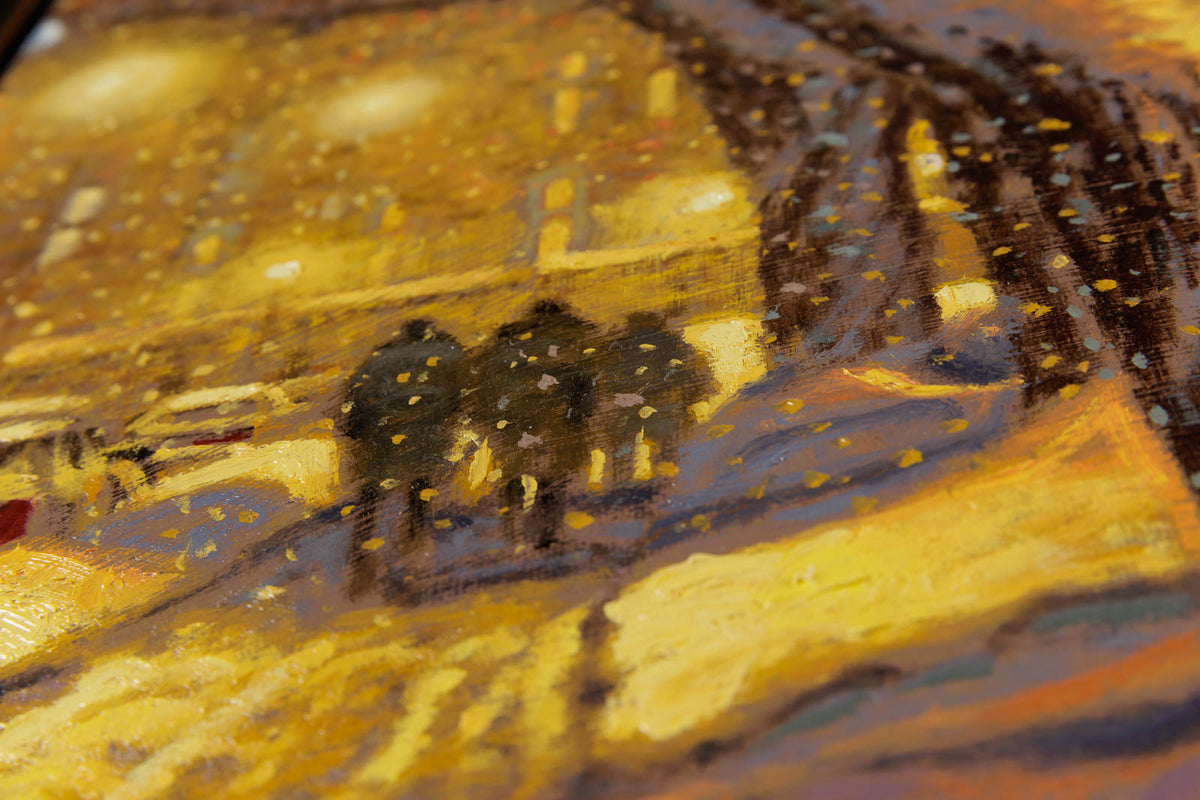 Richard Savoie, "Little Italy," detail 4, oil on canvas