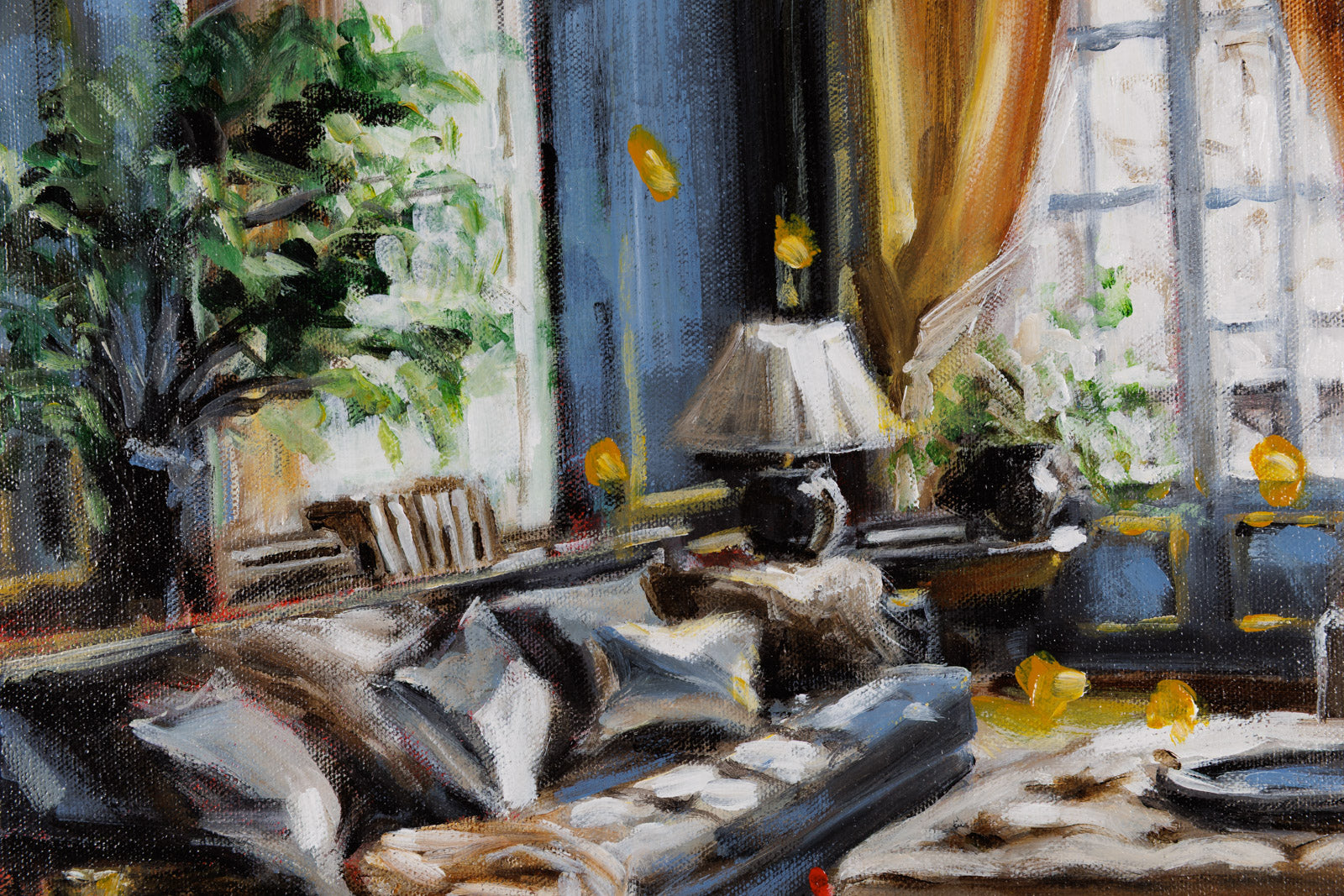 Interior In Steel Grey With Greenery