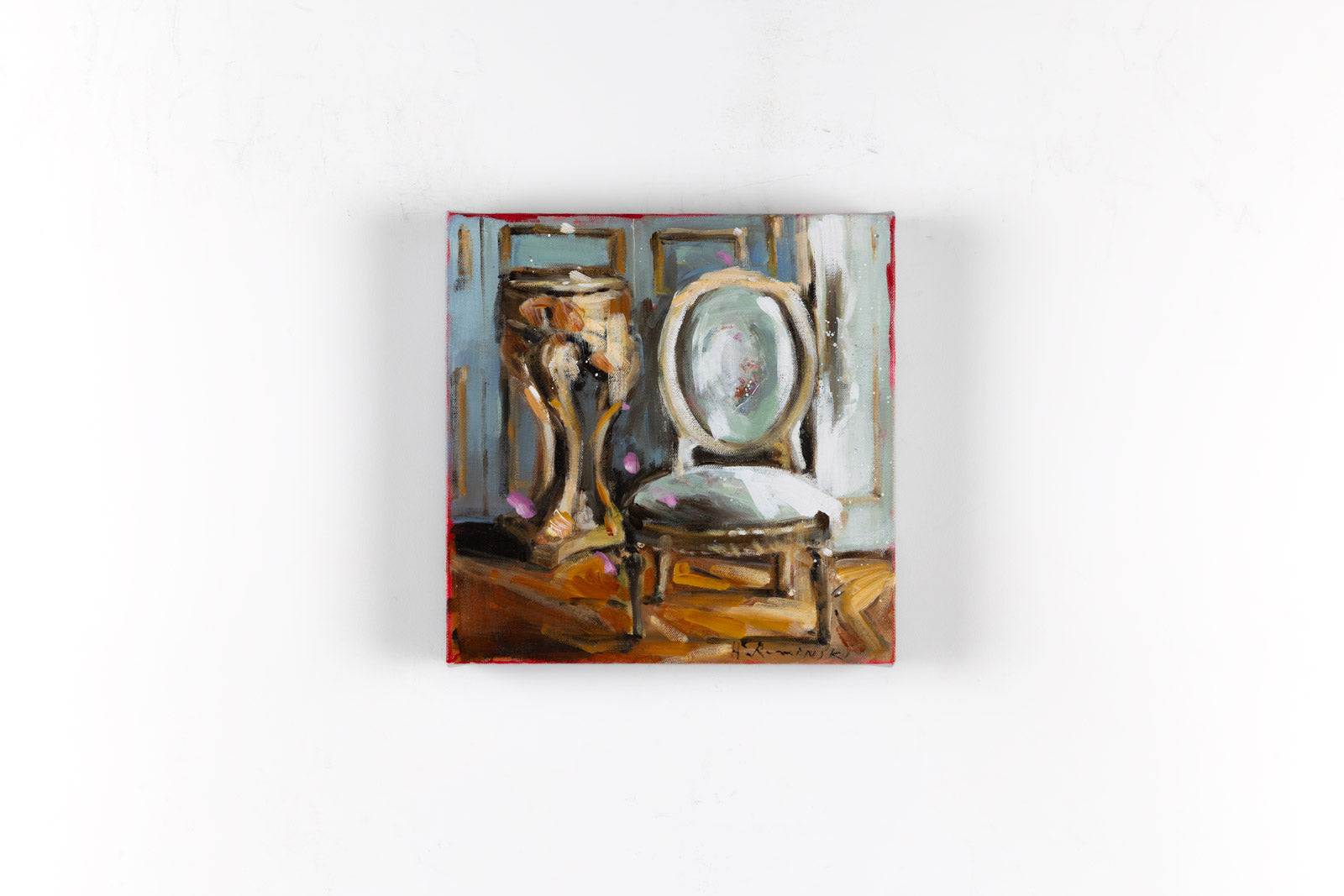 Chair & Gilded Stand