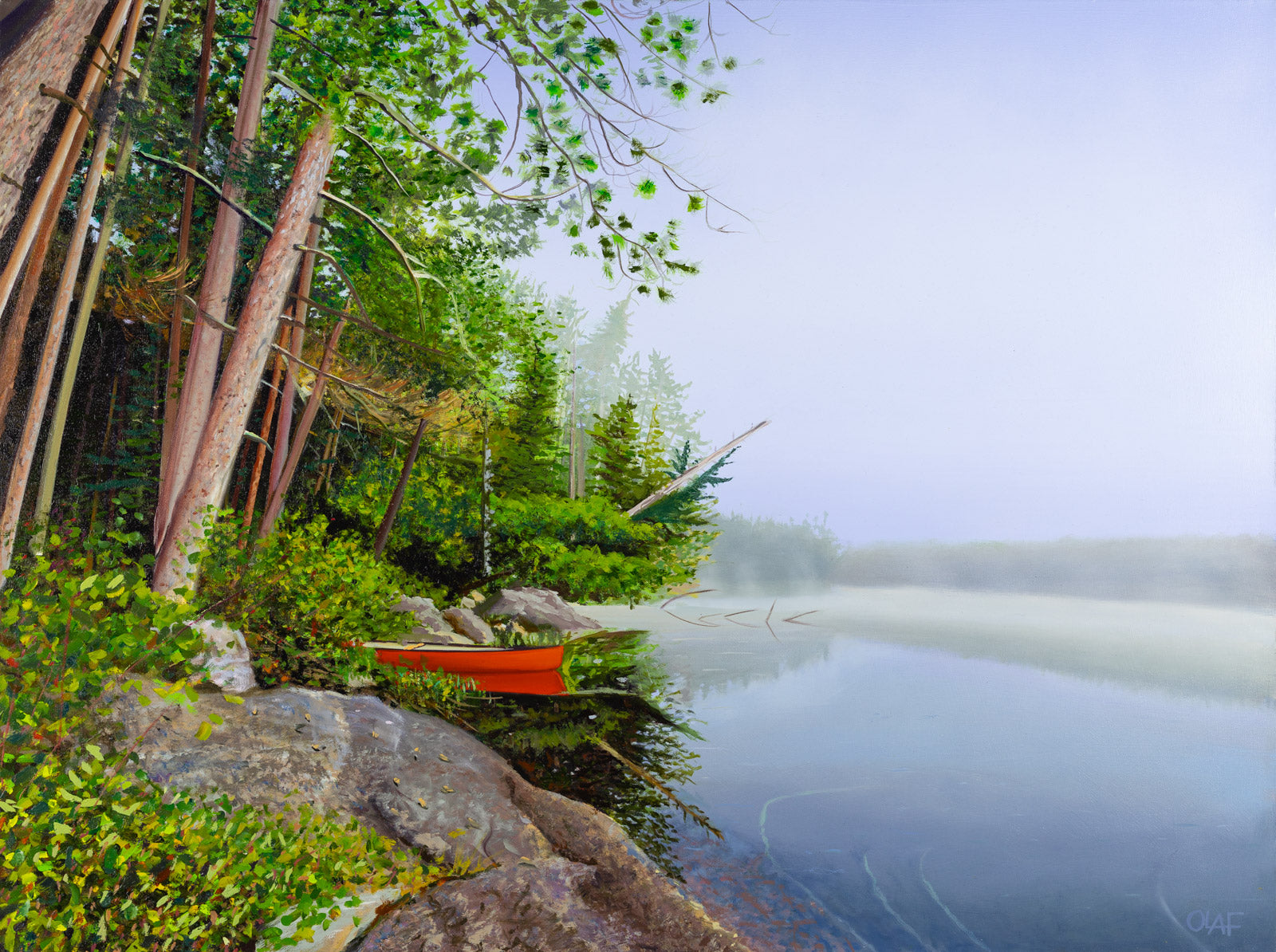 Landscape “Sitting Still” by Olaf Schneider – oil on canvas.