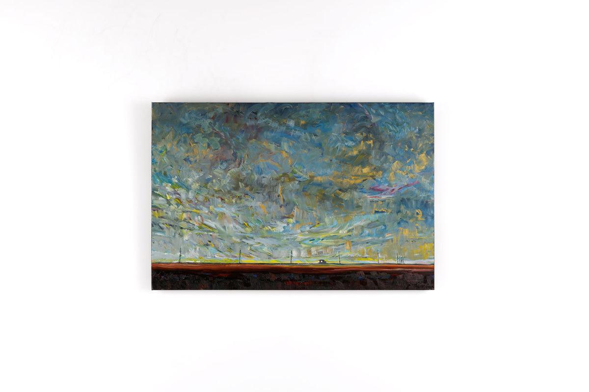Steve R. Coffey, "Gold Road," full view, oil on canvas, 24 x 36 in