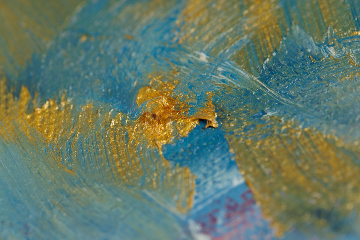 Steve R. Coffey, "Gold Road," detail 6, oil on canvas