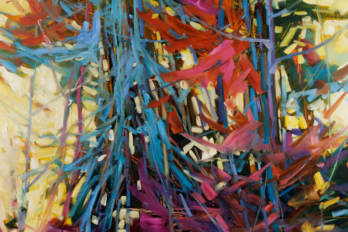 Sheila Davis, "Party Favours," detail 1, oil on panel