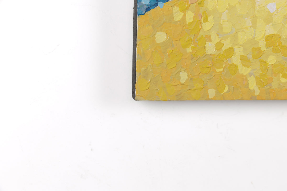 Susan Gale, "Coming Together," detail 3, acrylic on panel