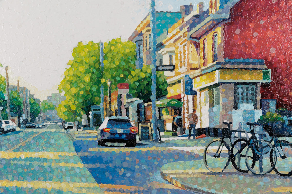 Susan Gale, "Freedom Throughout," detail 1, acrylic on panel