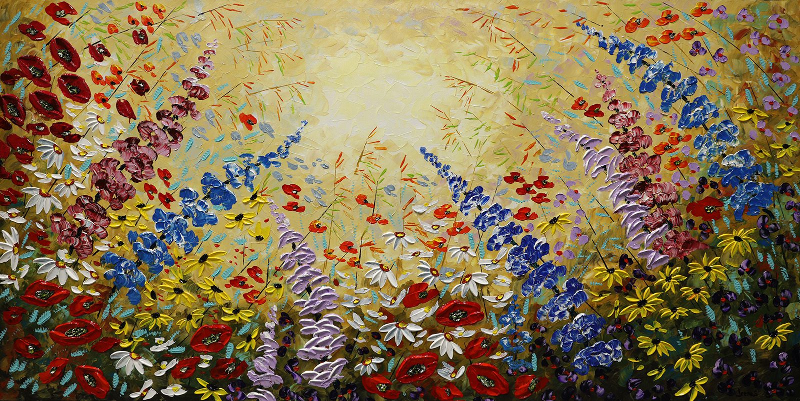 Floral “Georgia On My Mind” by Irena Sherstyuk – acrylic on canvas.