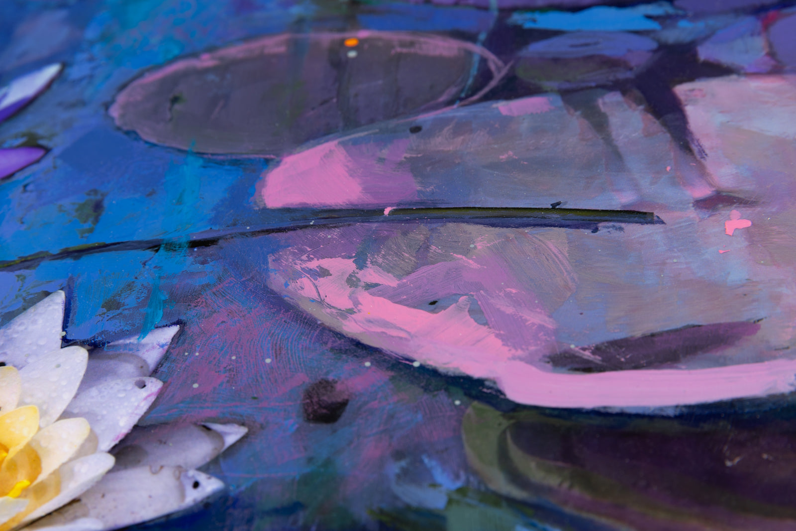 Stev'nn Hall, "Osiris," detail view, mixed media on panel