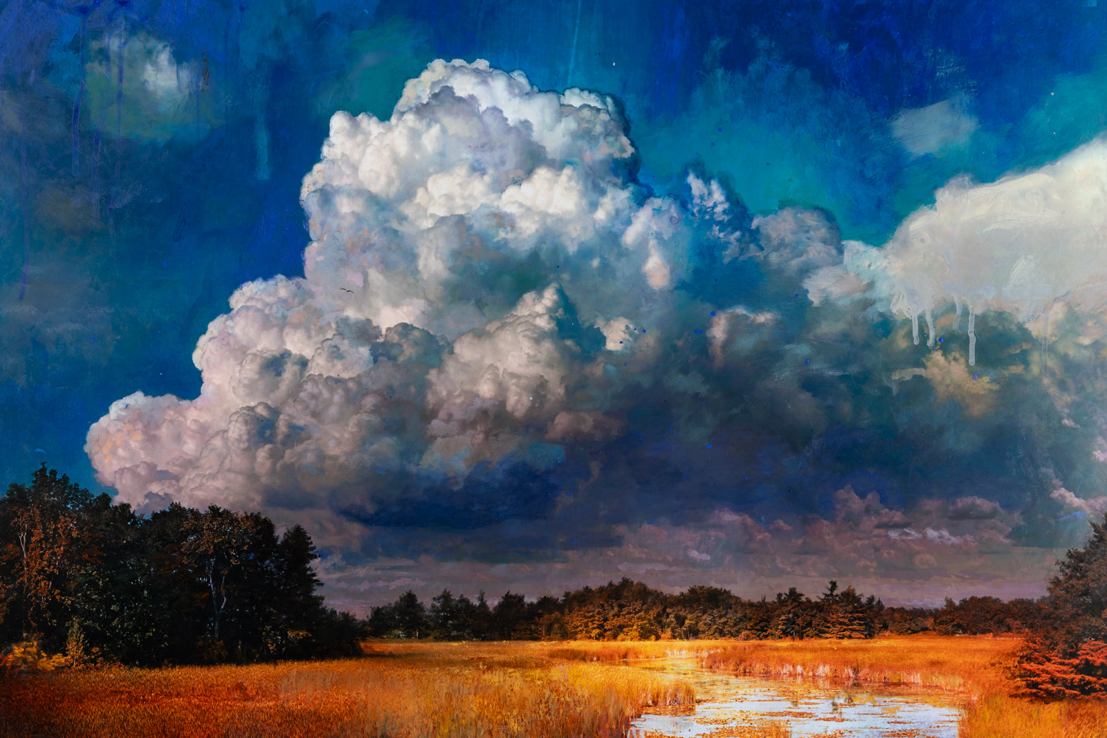 Stev'nn Hall, "At Close Range," detail view, mixed media on panel