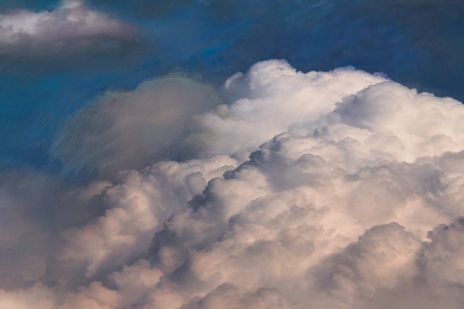 Stev'nn Hall, "Premonition No. 4," detail view, mixed media on panel