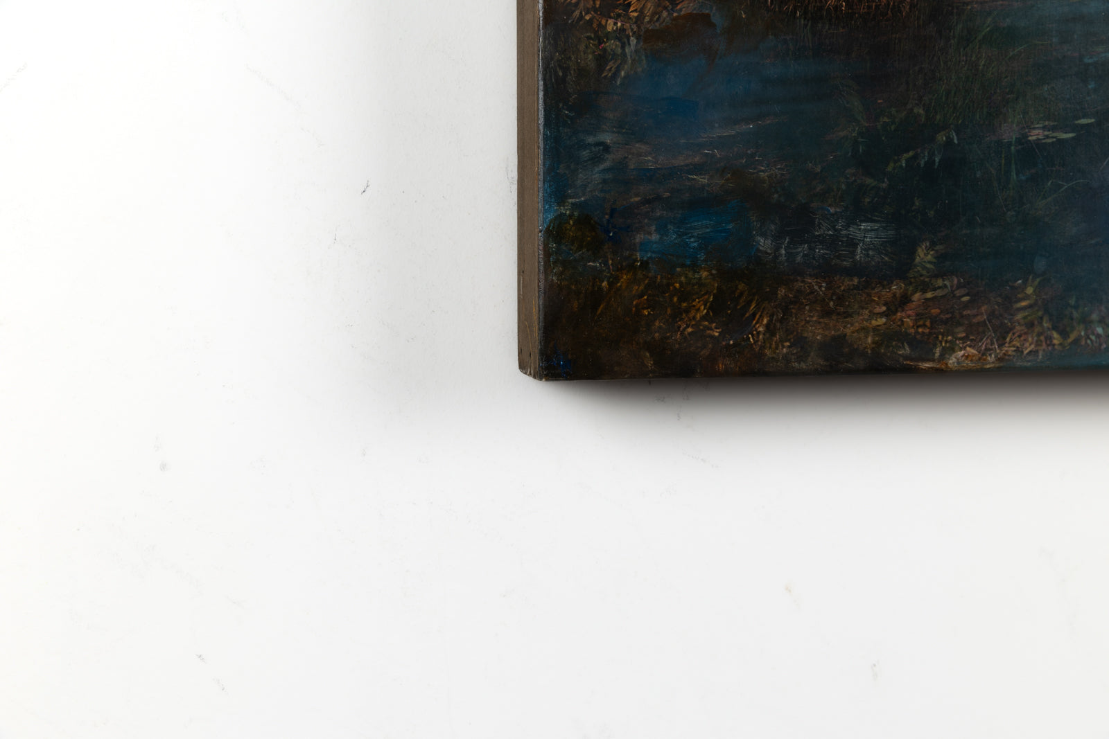 Stev'nn Hall, "Premonition No. 4," detail view, mixed media on panel