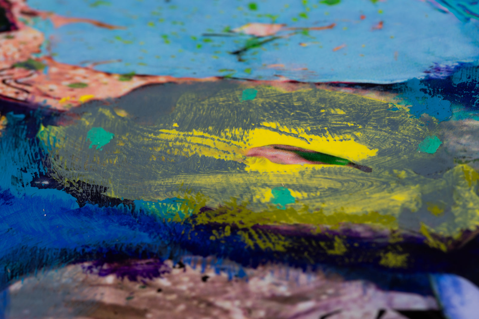 Stev'nn Hall, "Epiphany No. 3," detail view, mixed media on panel