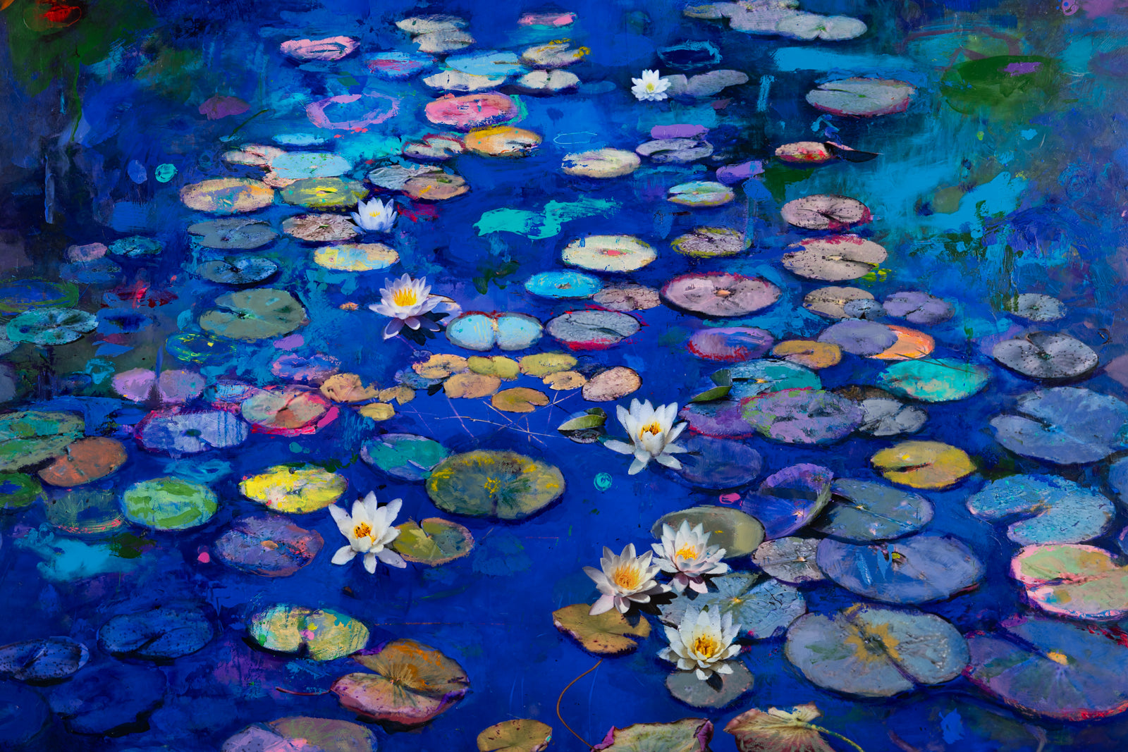Stev'nn Hall, "Epiphany No. 3," detail view, mixed media on panel