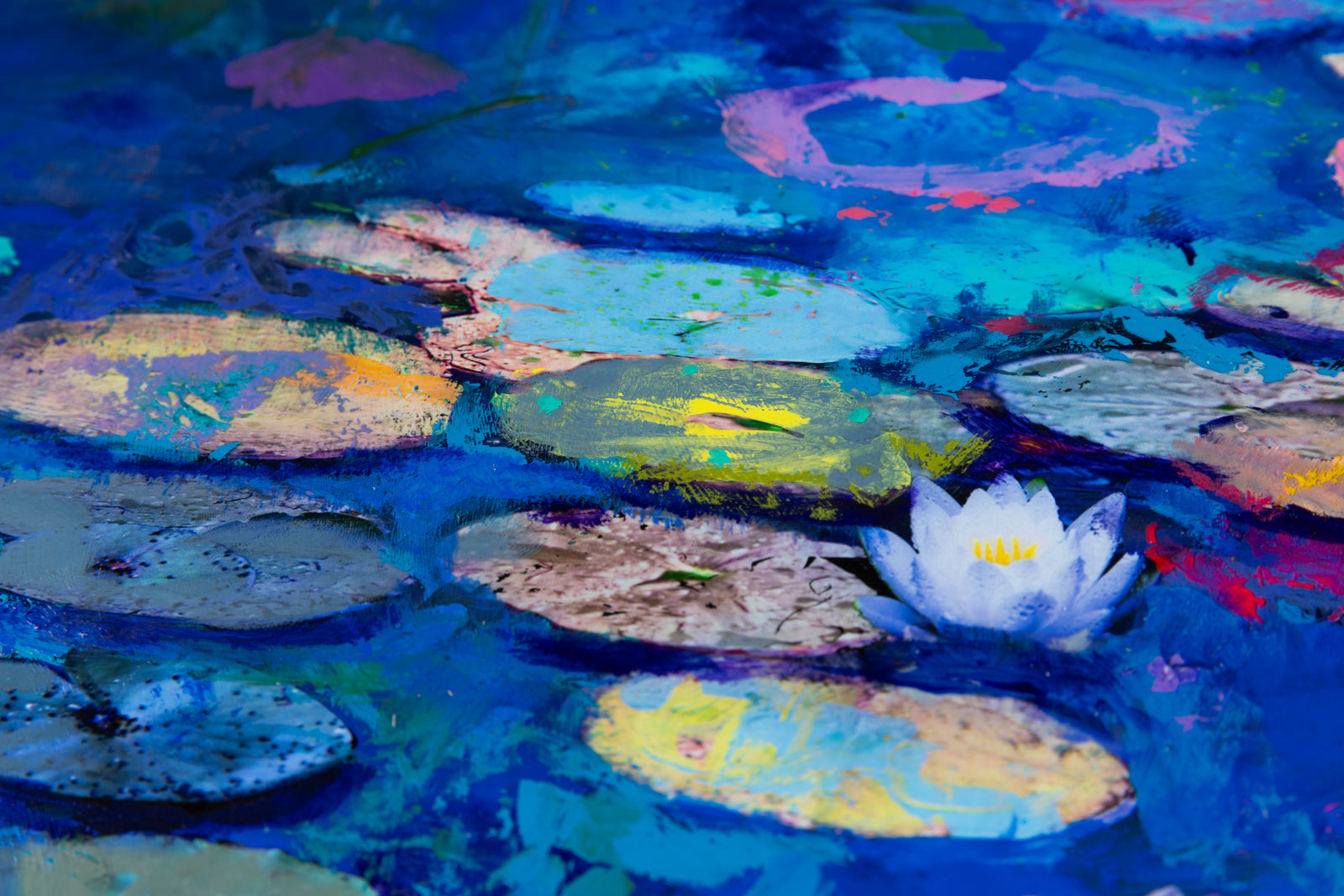 Stev'nn Hall, "Epiphany No. 3," detail view, mixed media on panel