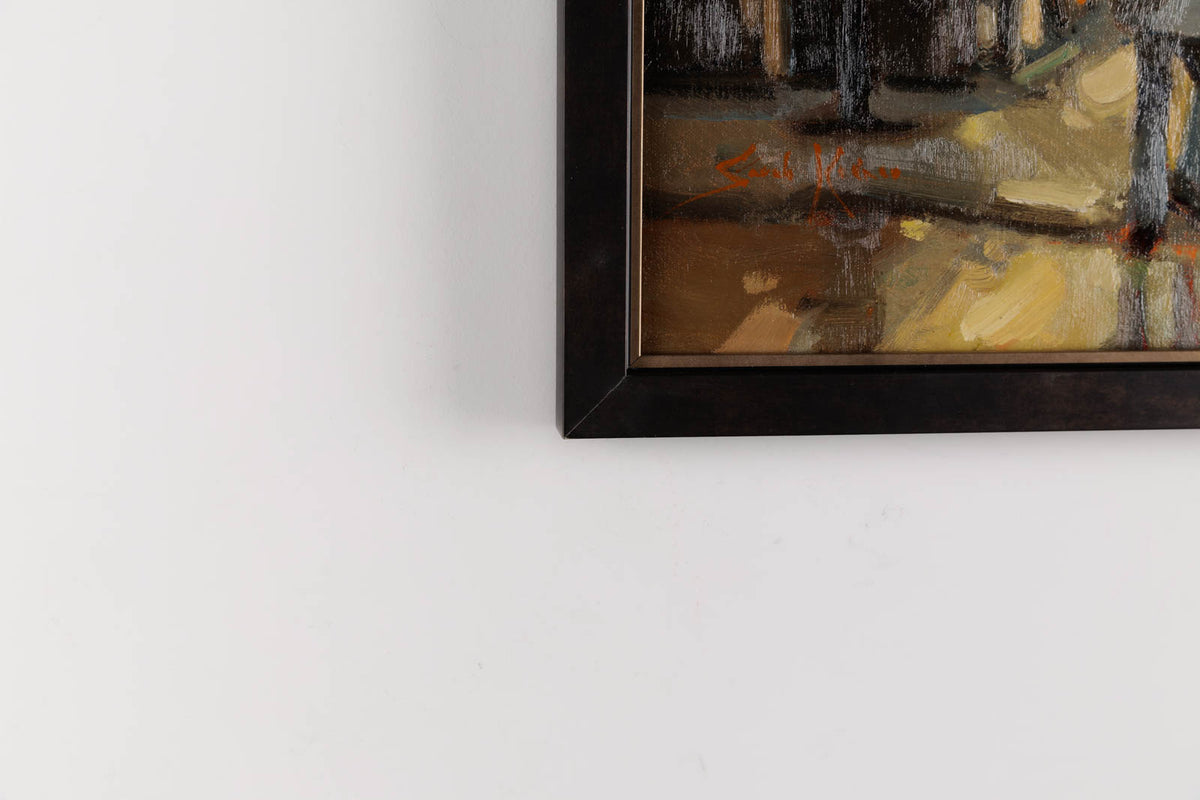 Sarah Kidner, "Night Market," detail 4, oil on panel