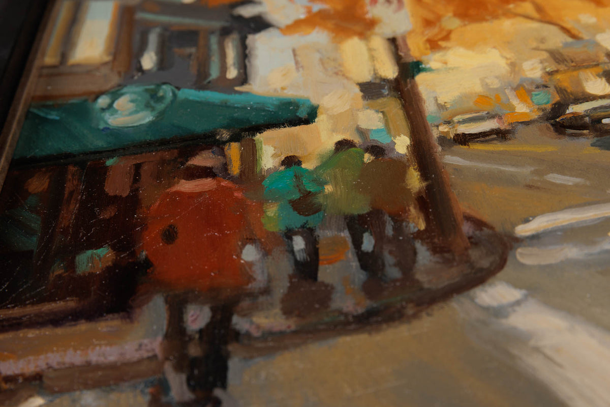 Sarah Kidner, "Autumn Glow Study," detail 2, oil on panel