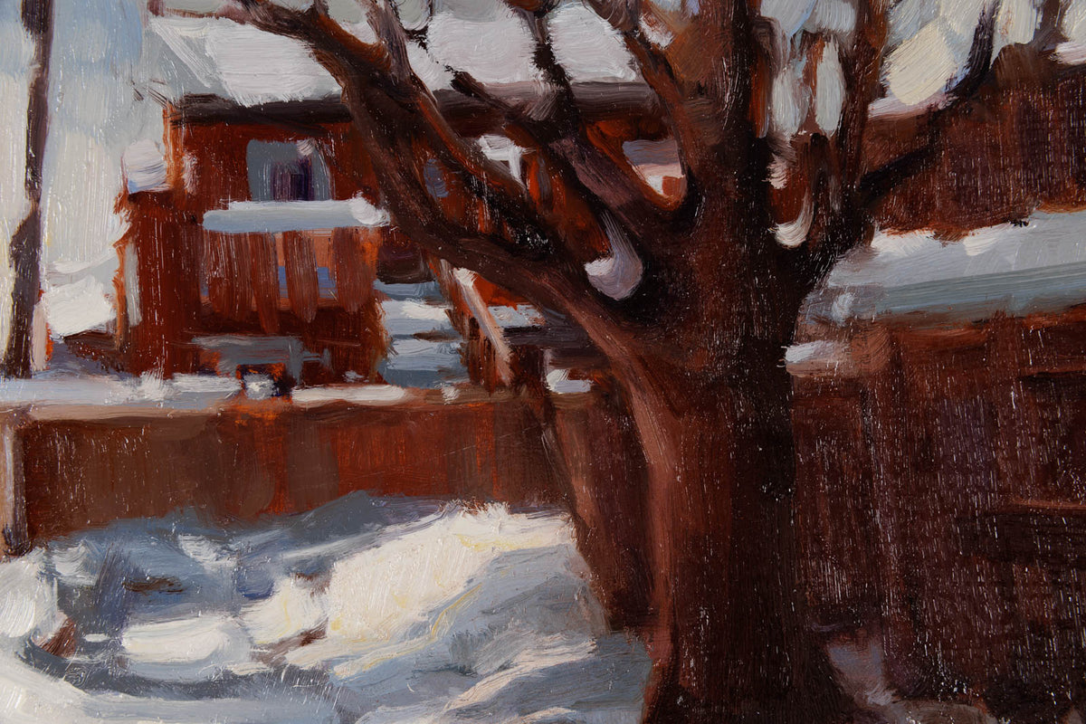 Sarah Kidner, "In The Back Alley," detail 1, oil on panel