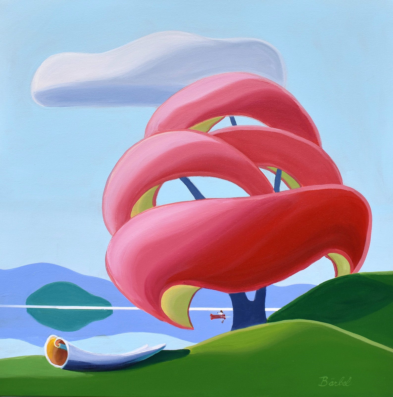 Landscape “Bright Hope” by Barbel Smith – acrylic on canvas.