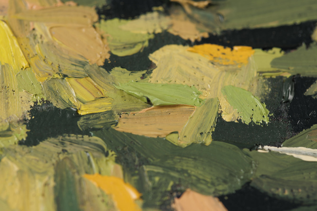 Sue Miller, "Summer Evening," detail view, oil on canvas