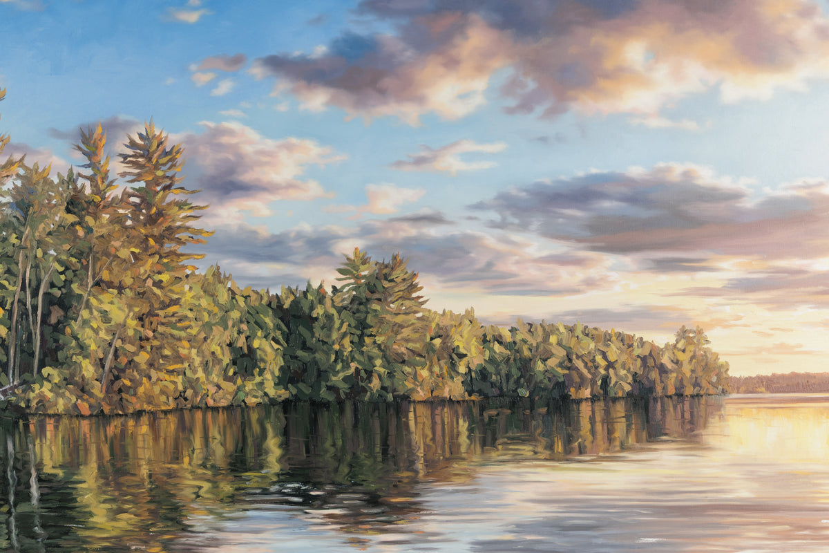 Sue Miller, "Summer Evening," detail view, oil on canvas