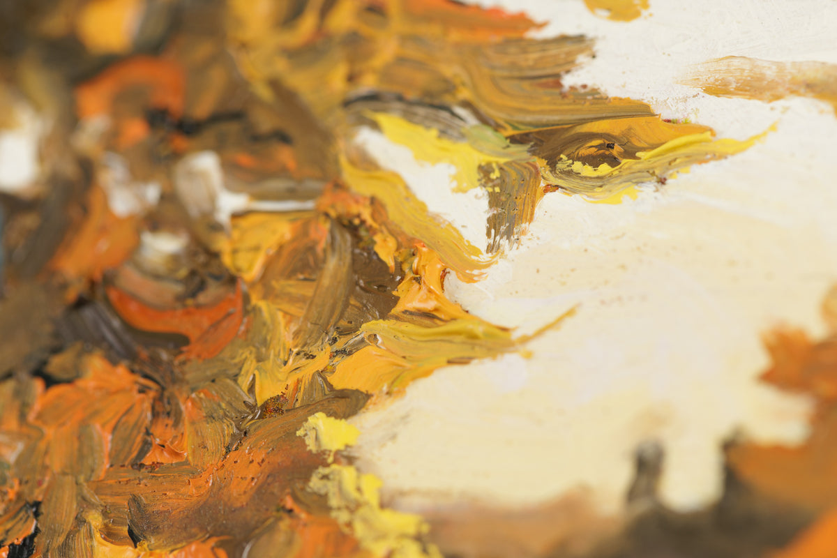 Sue Miller, "Morning Begins," detail view, oil on canvas