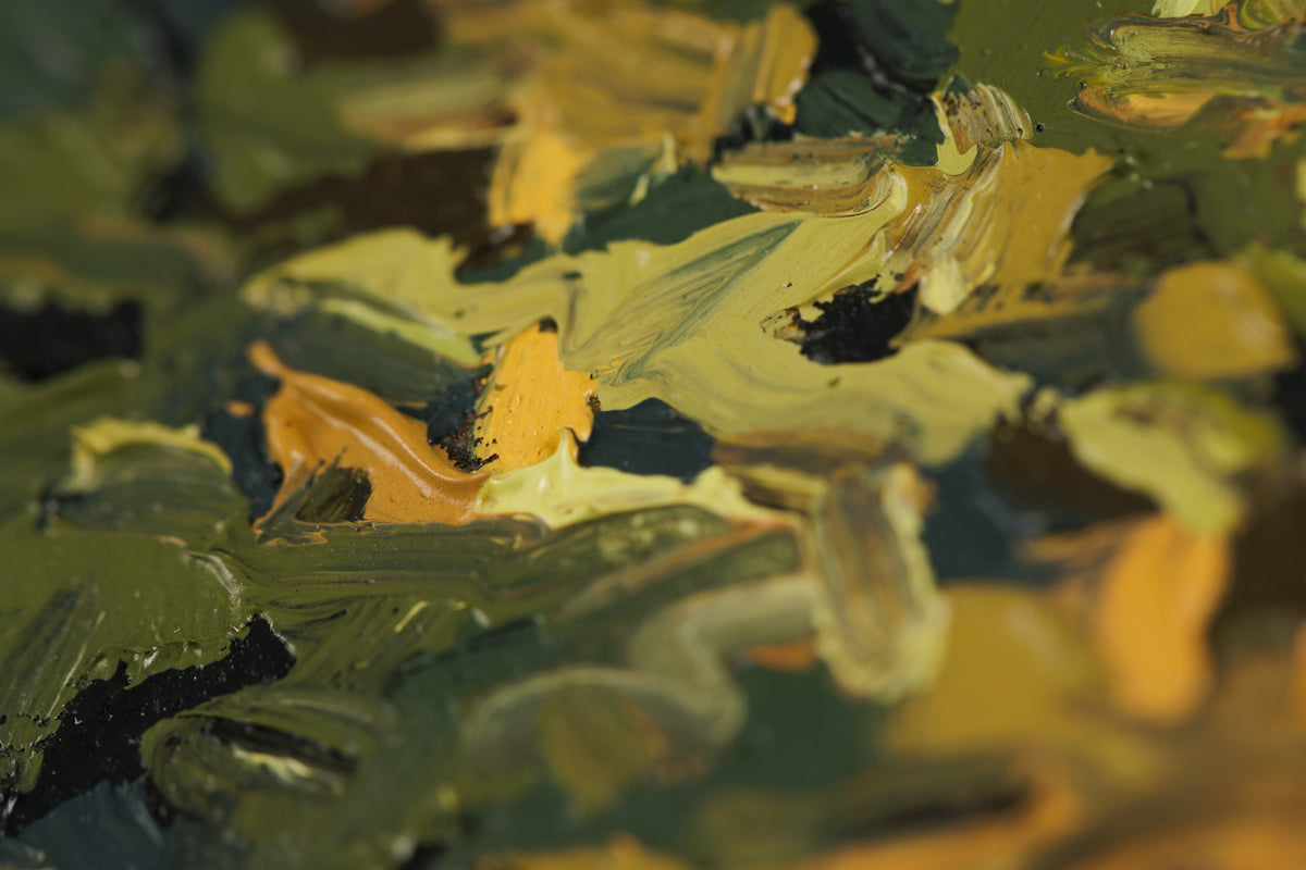 Sue Miller, "Almost Heaven," detail view, oil on canvas