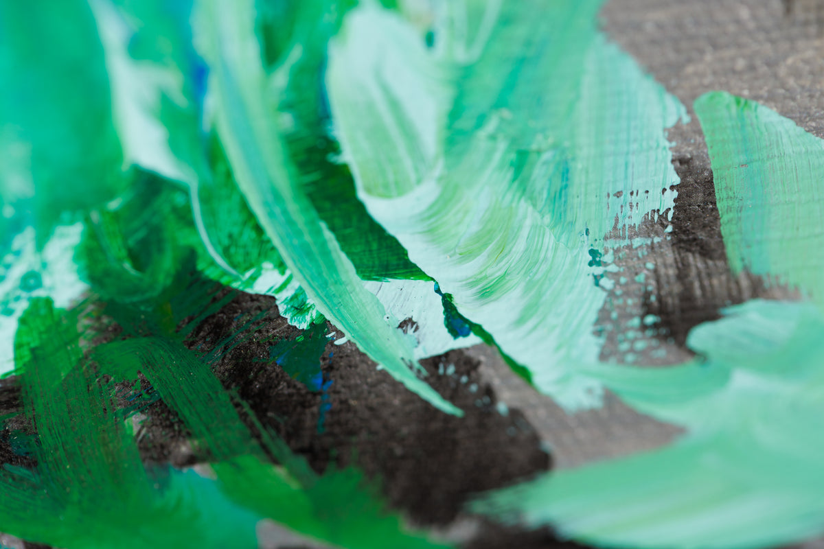 Sacha Barrette, "Ruelle Cloture Noire," detail view, acrylic on canvas