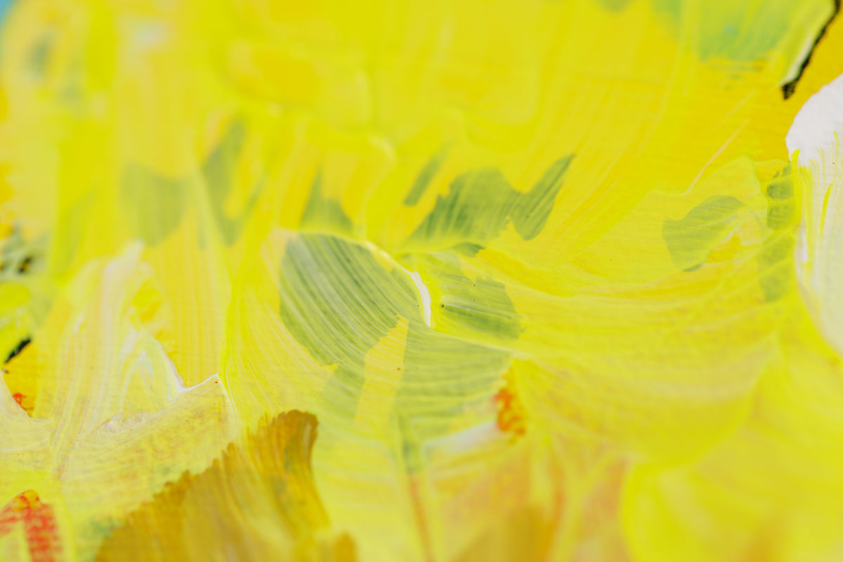 Sacha Barrette, "Happy Morning Alley," detail view, acrylic on canvas