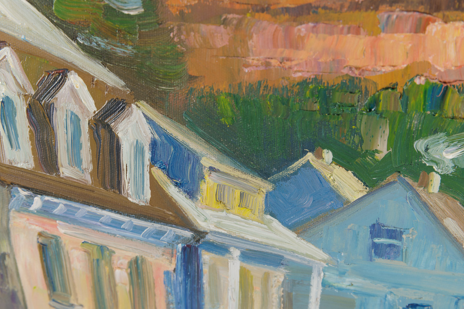 Armand Tatossian, "Lac St. Jean," detail view, oil on canvas