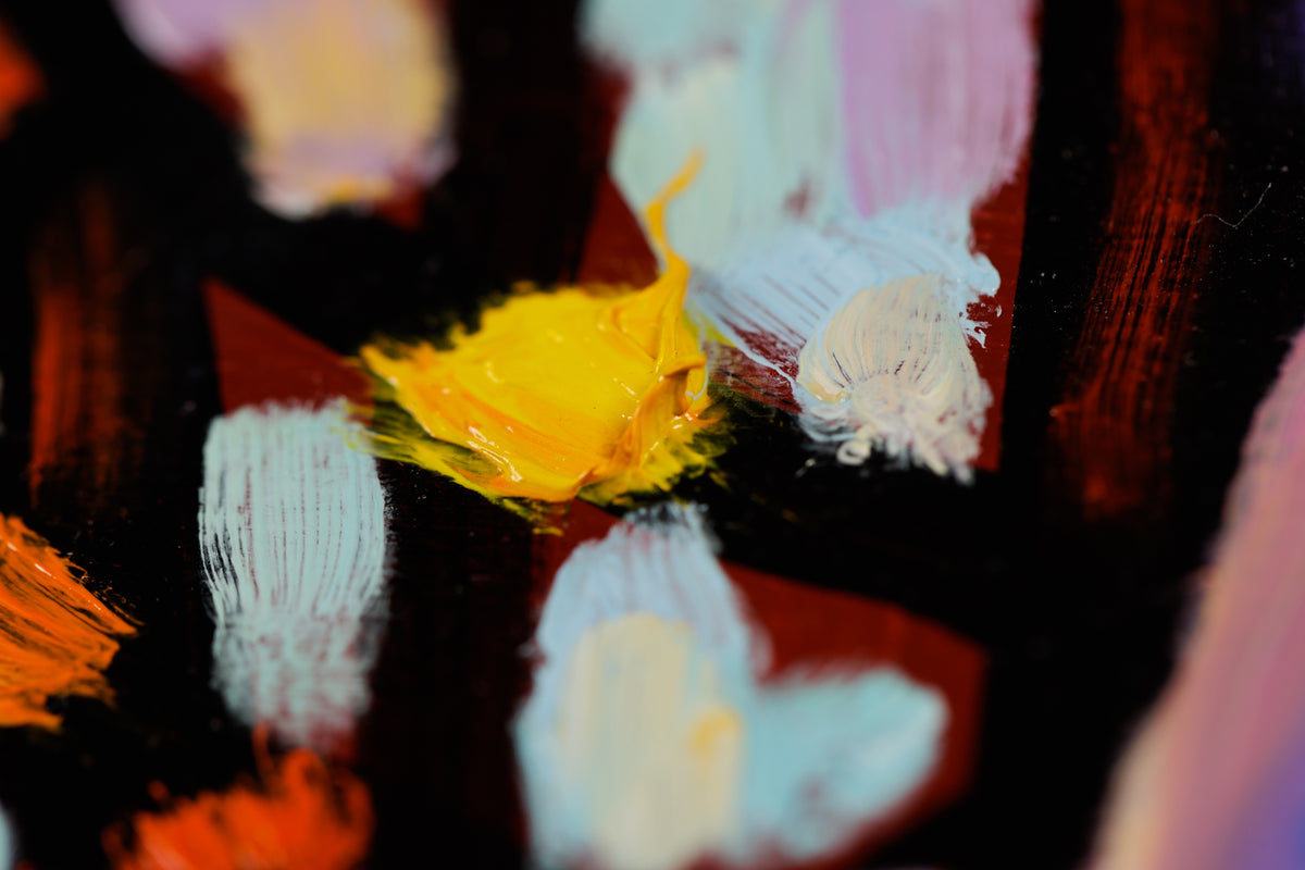 Tim Packer, "Reborn in Light," detail view, oil on canvas