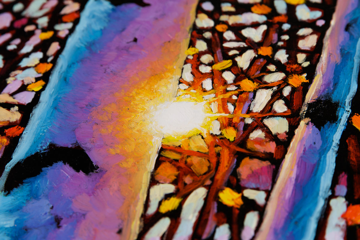 Tim Packer, "Reborn in Light," detail view, oil on canvas