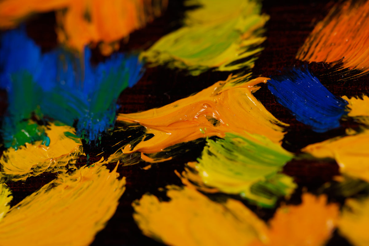 Tim Packer, "Autumn Cloudburst," detail view, oil on canvas