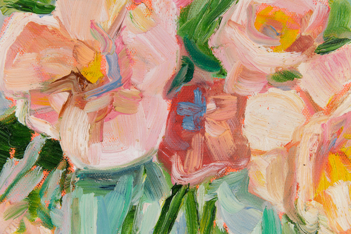 Vanessa Drew, "Blush," detail 1, oil on canvas