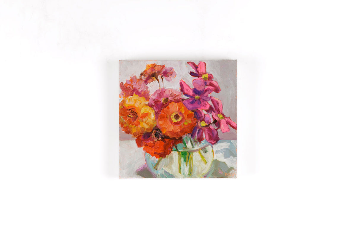 Vanessa Drew, "Lustre," full view, oil on canvas, 12 x 12 in