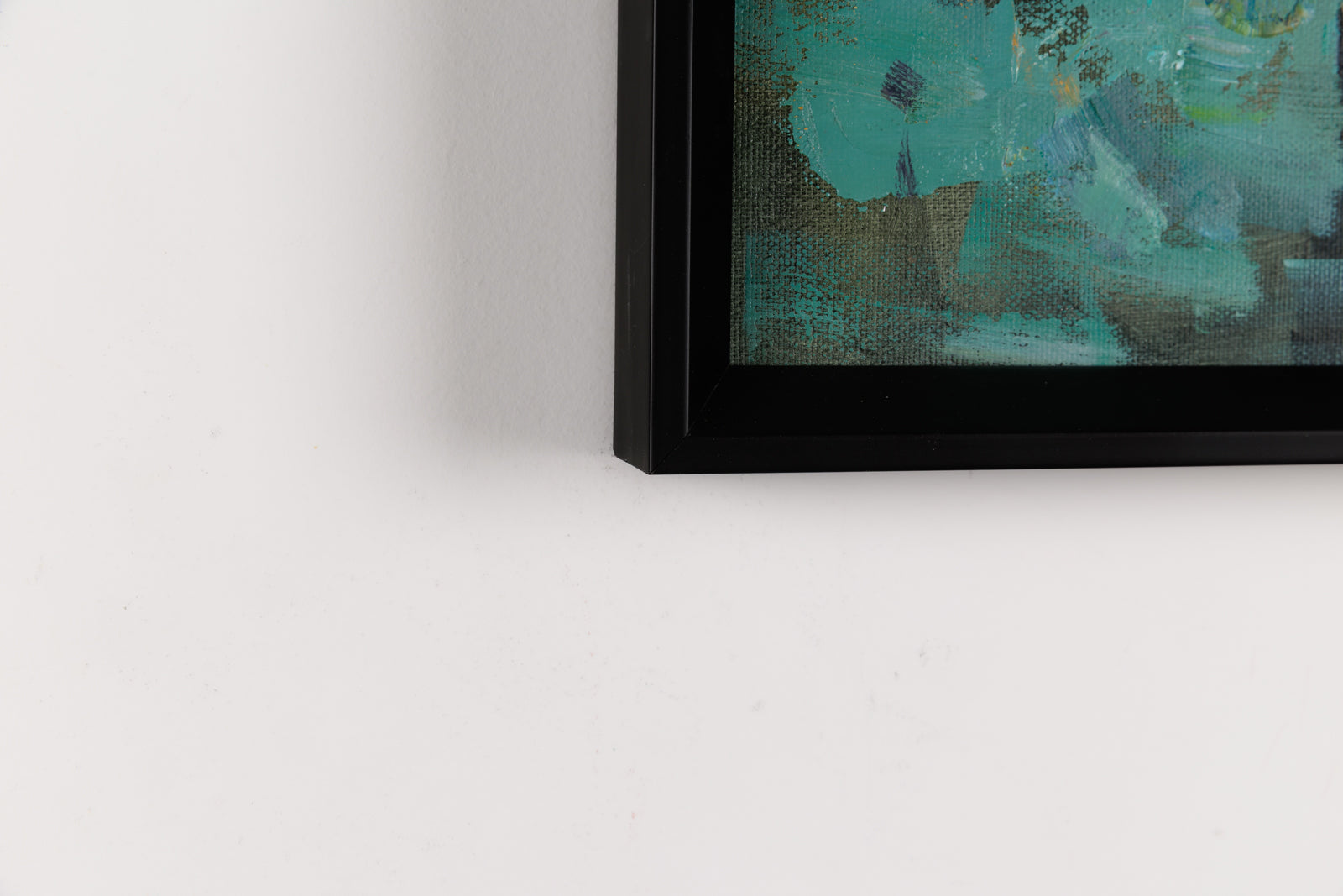 Vitaly Gunaza, "Why Are You Here?," detail view, oil on mounted linen