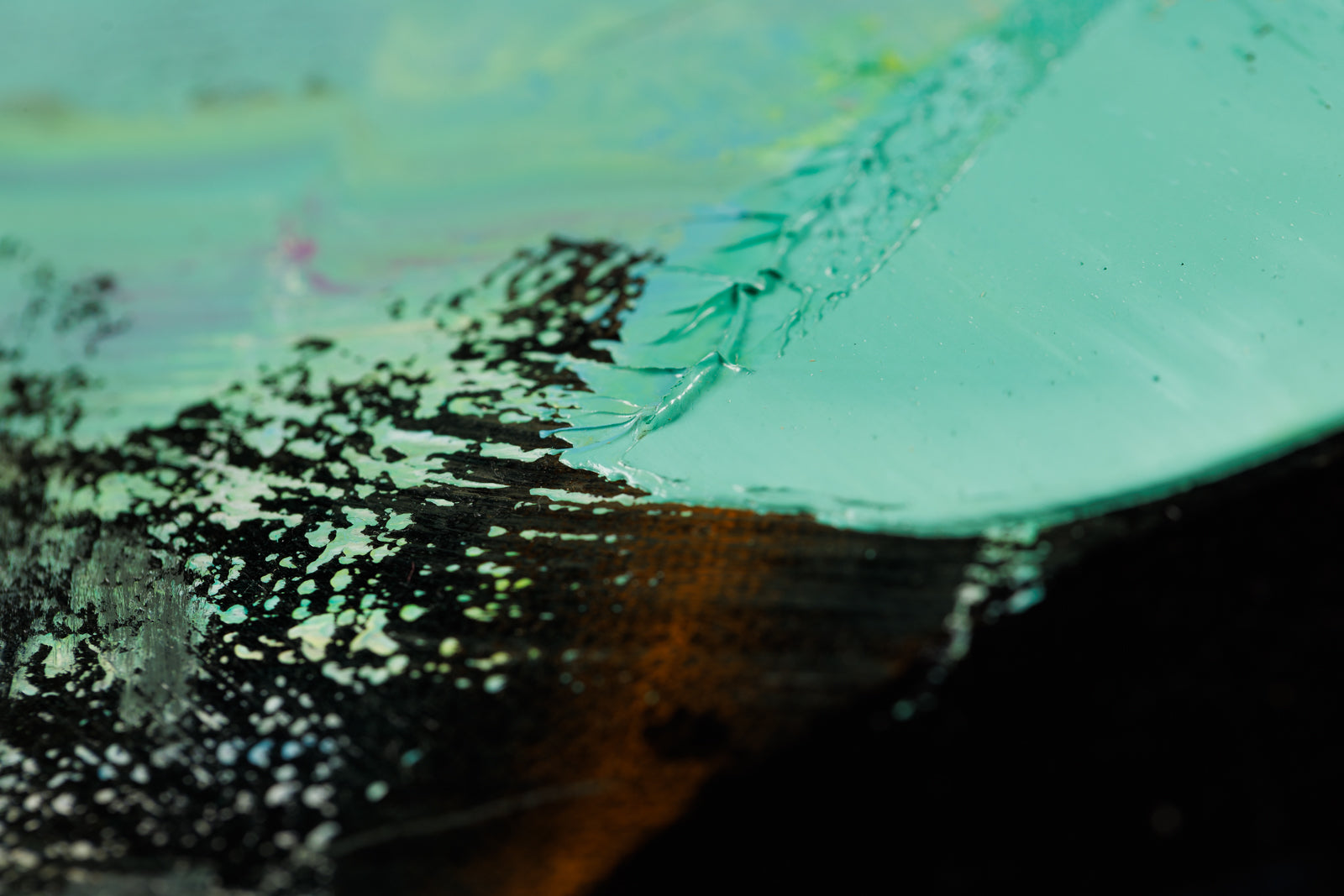 Vitaly Gunaza, "Loading," detail view, oil on canvas