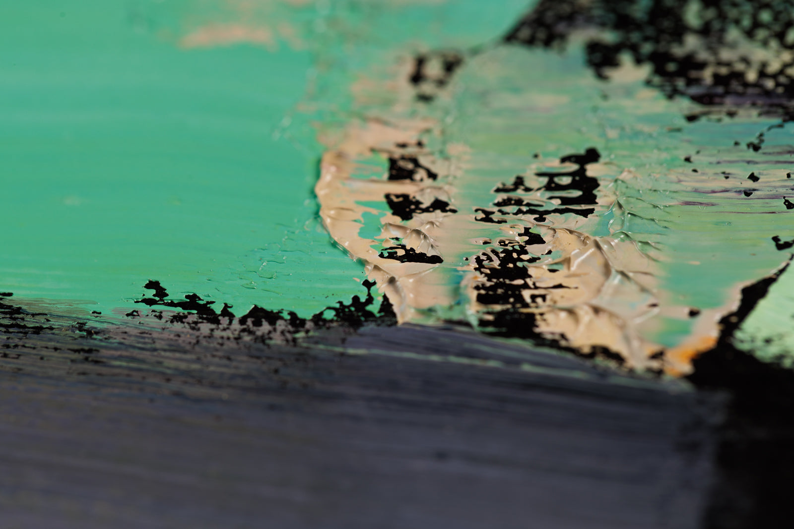 Vitaly Gunaza, "Loading," detail view, oil on canvas