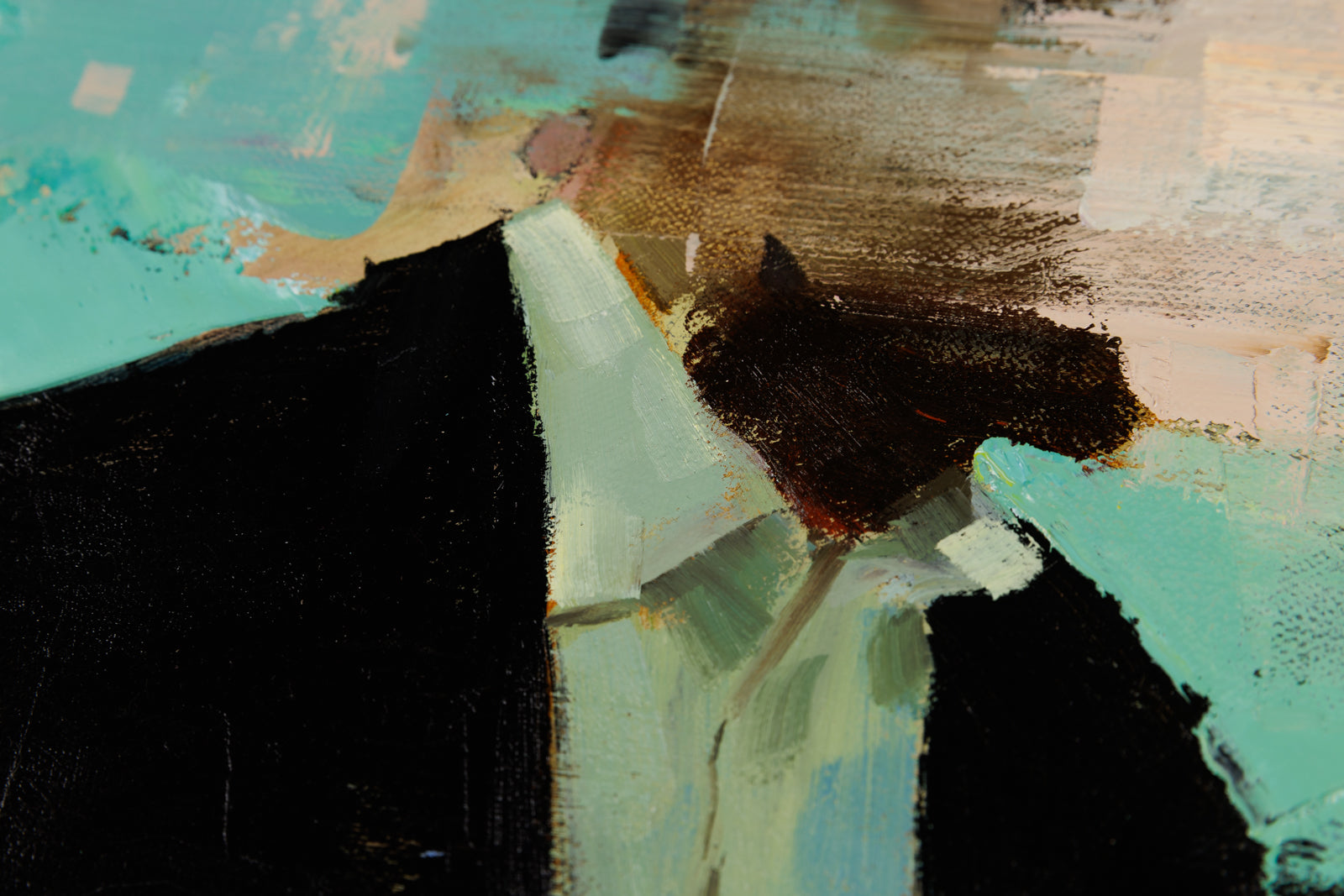 Vitaly Gunaza, "Loading," detail view, oil on canvas