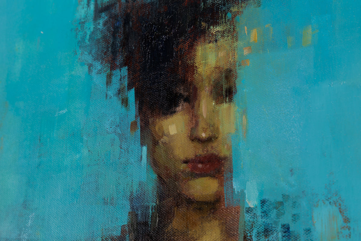Vitaly Gunaza, "You Are Always Here," detail 3, oil on canvas